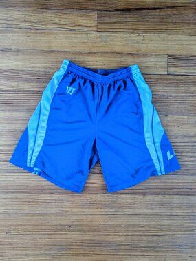 Warrior Mens Athletic Basketball Lacrosse Shorts Blue Elastic Waist Size Medium